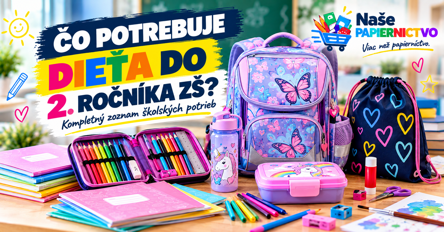 Čo potrebuje dieťa do 2. ročníka ZŠ? Kompletný zoznam školských potrieb