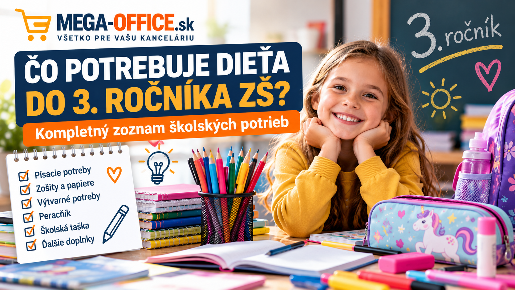 Čo potrebuje dieťa do 3. ročníka ZŠ?